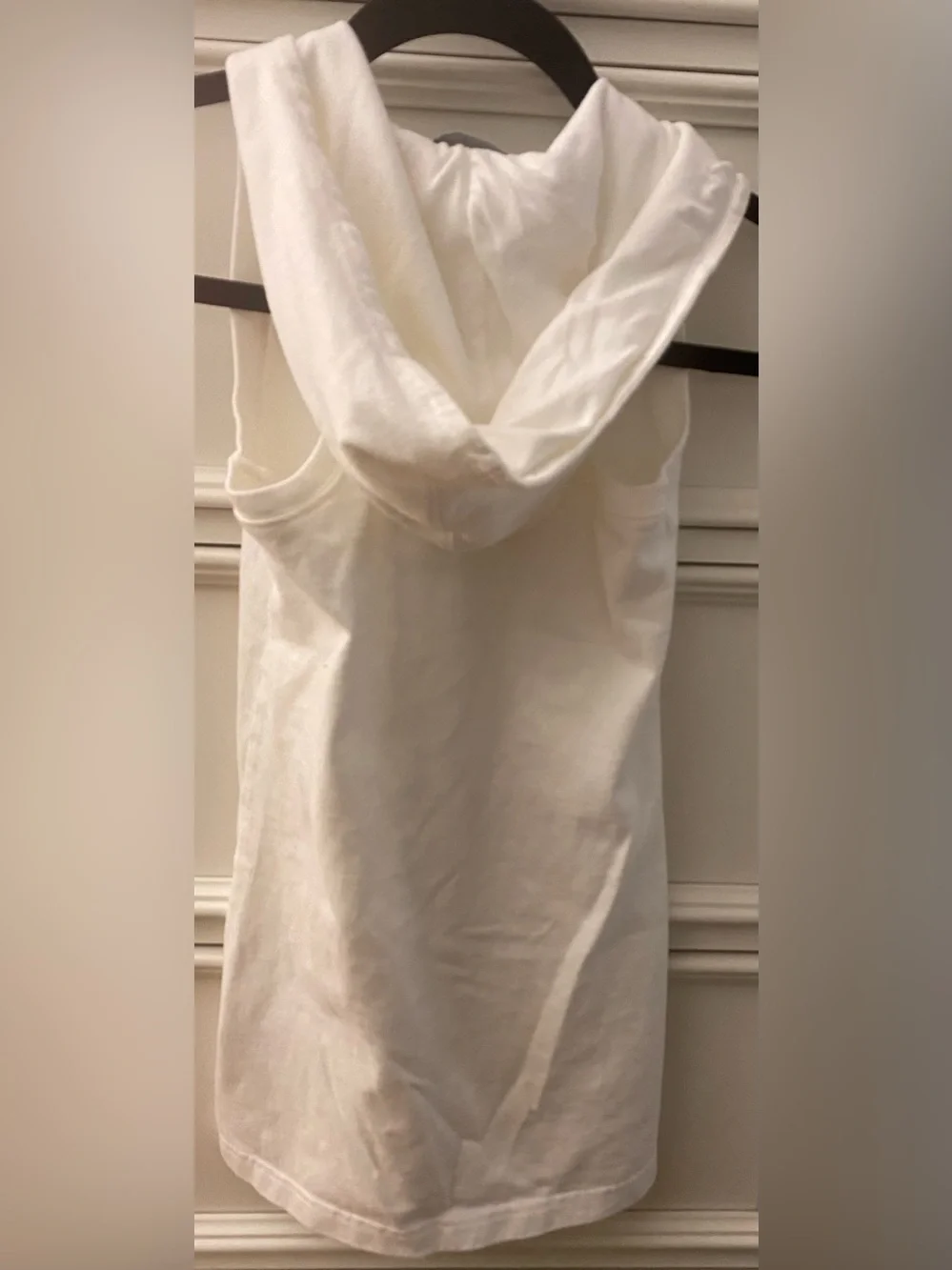 Ralph Lauren Girls White Sleeveless Hooded Nautical Crest Polo Dress 6X
